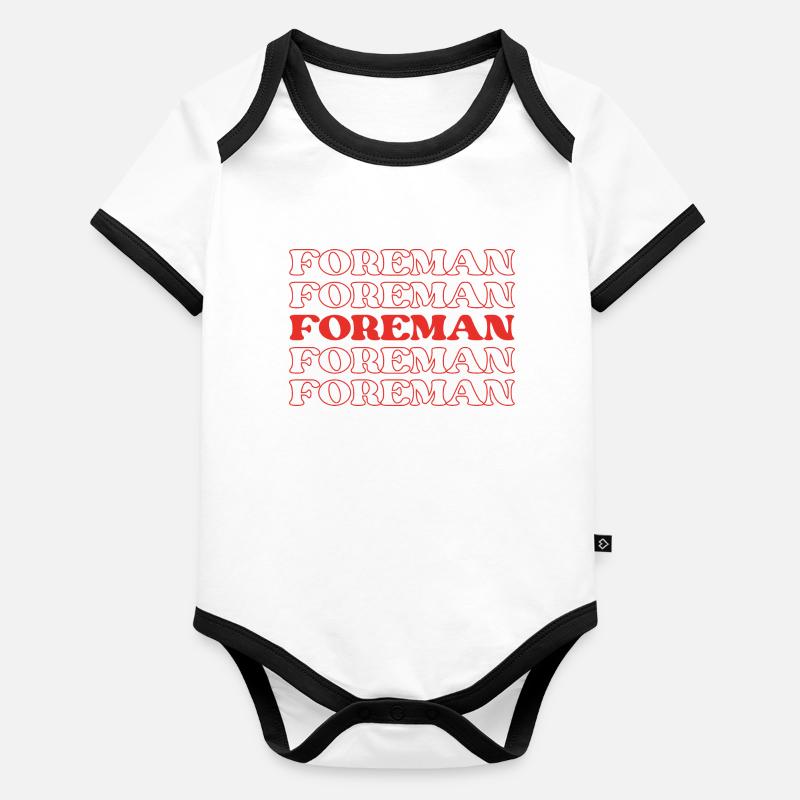 Foreman Supervisor Manager Leader Chief Organic Baby Contrasting Bodysuit