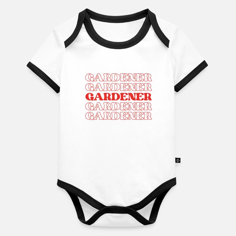 Gärtner Gartengärtner Landschaftsgärtner Pflanzgefäß Baby Bio-Kurzarm-Kontrastbody