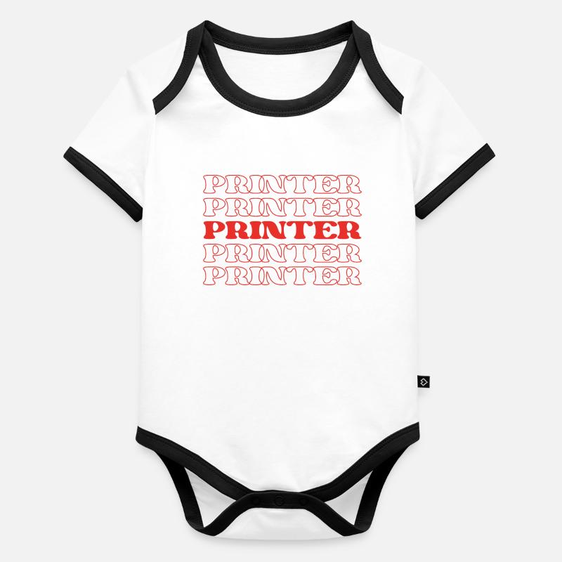Printer Press Operator Typesetter Print Worker Organic Baby Contrasting Bodysuit