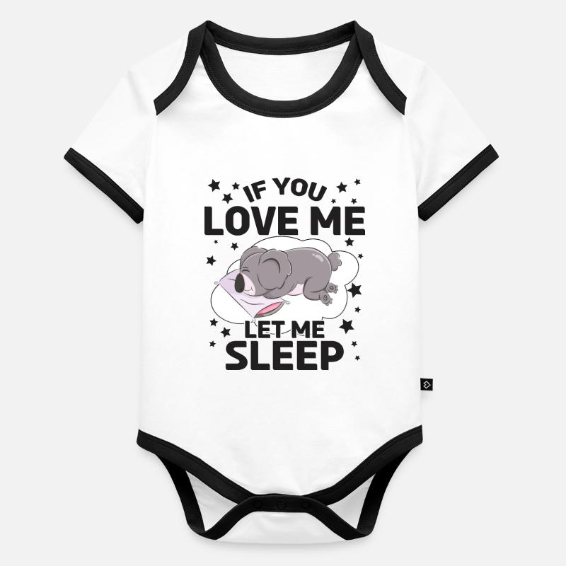 Koala Koalabär Koalas Baby Bio-Kurzarm-Kontrastbody