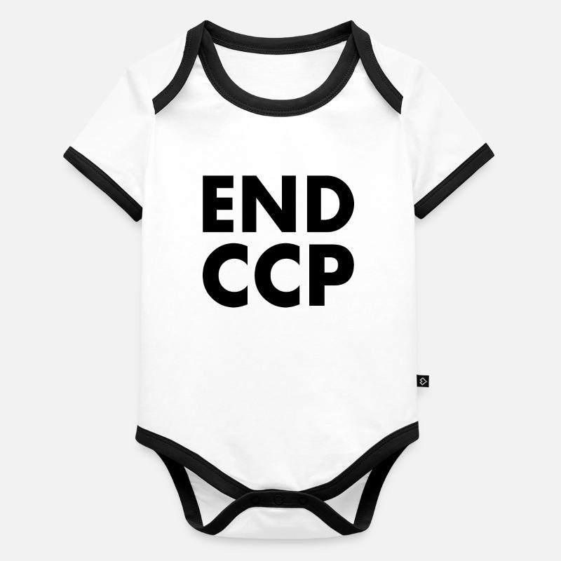 End ccp Body Bébé bio contrasté manches courtes