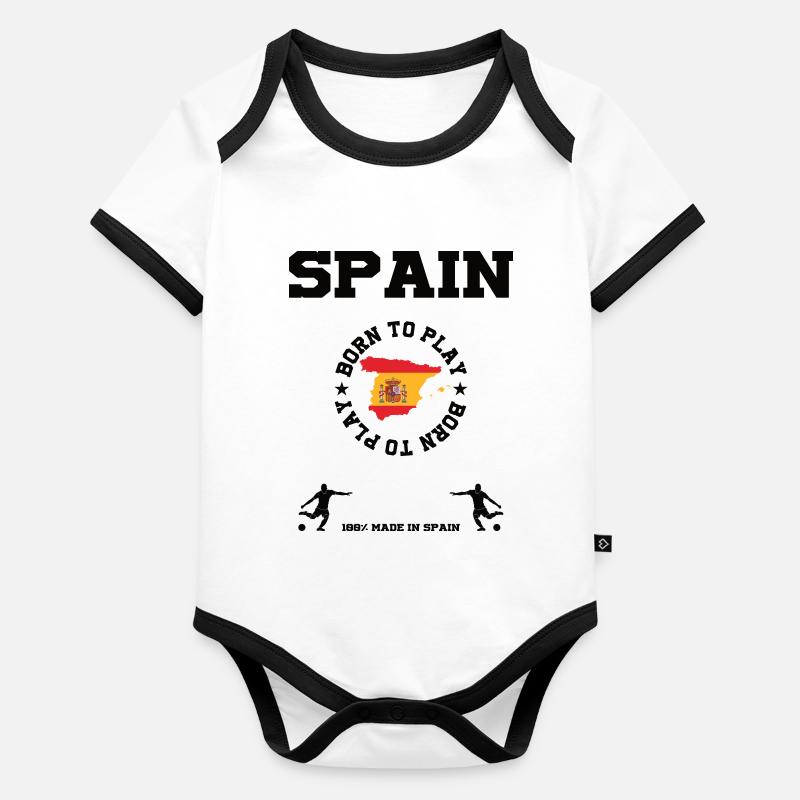 Espagne Body Bébé bio contrasté manches courtes
