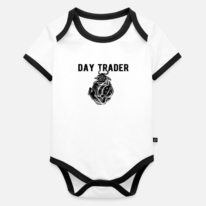 MARCHÉ BOURSIER / TRADER FOREX: Day Trader Body Bébé bio contrasté manches courtes