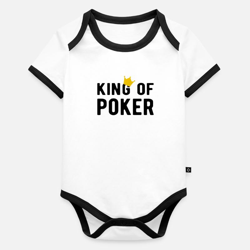 POKER: roi du poker Body Bébé bio contrasté manches courtes