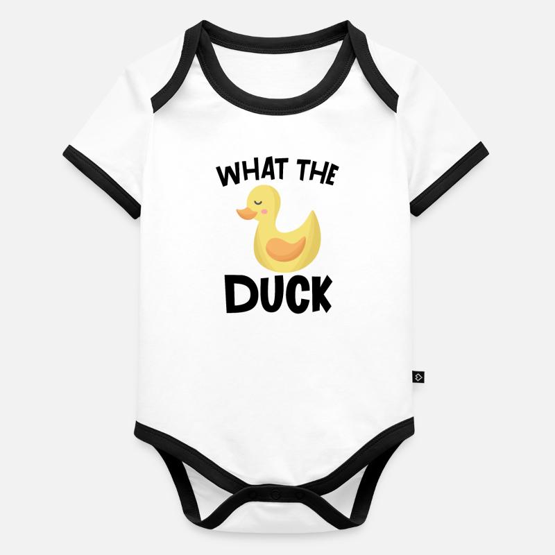 Canards en caoutchouc Chasse aux oiseaux Canards Cadeau Body Bébé bio contrasté manches courtes