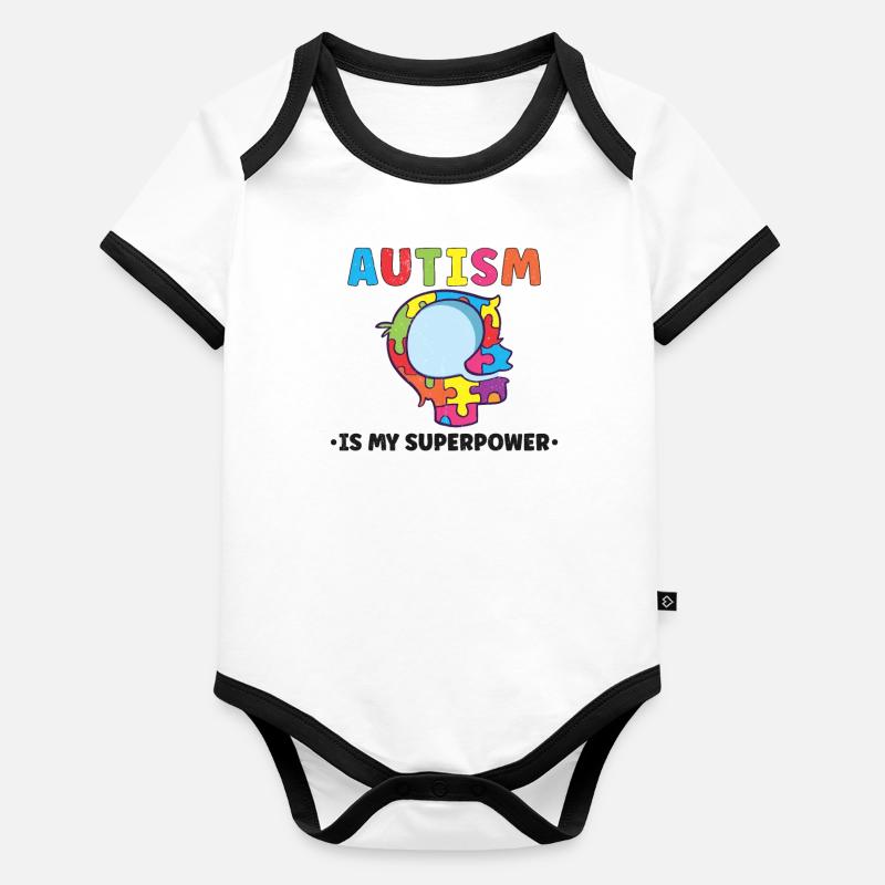 Autism Awareness Autism Disease Autistic Gift Baby Bio-Kurzarm-Kontrastbody