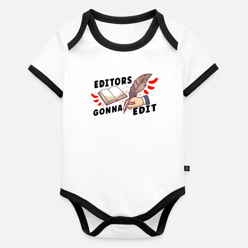 Author Writing Writer Literature Organic Baby Contrasting Bodysuit