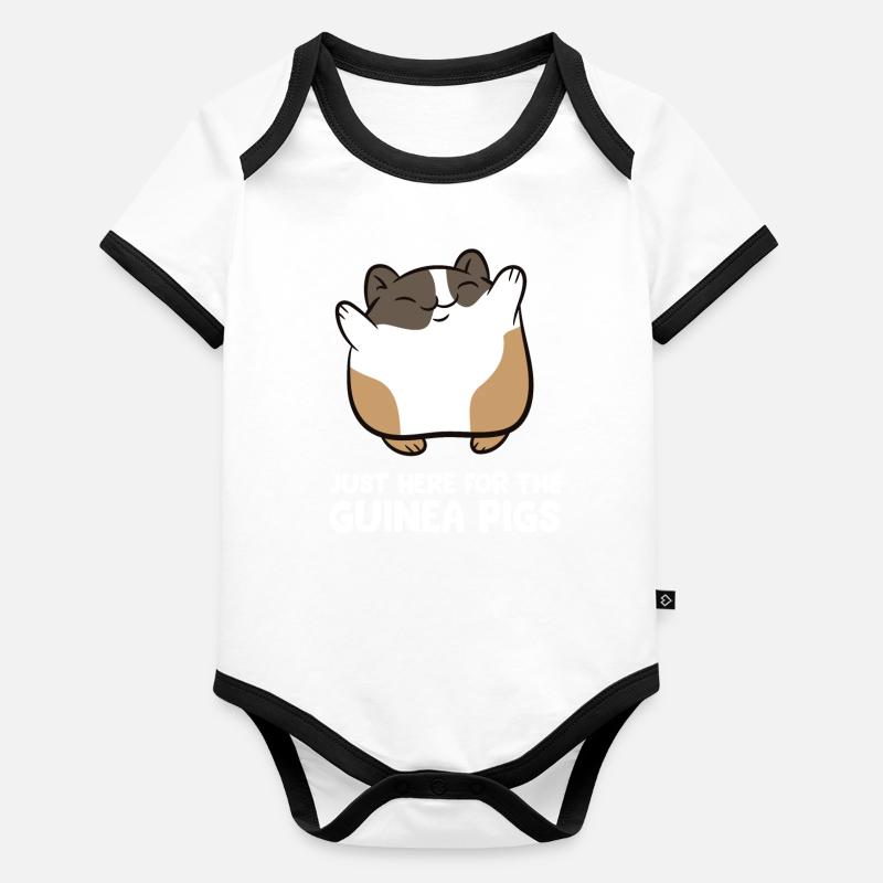 Cochons d'Inde - Just here for the guinea pigs Body Bébé bio contrasté manches courtes