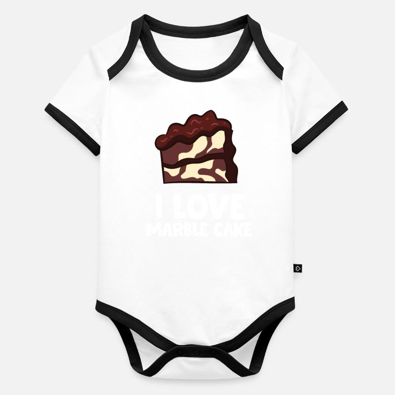 Gâteau marbré - I love marble cake Body Bébé bio contrasté manches courtes
