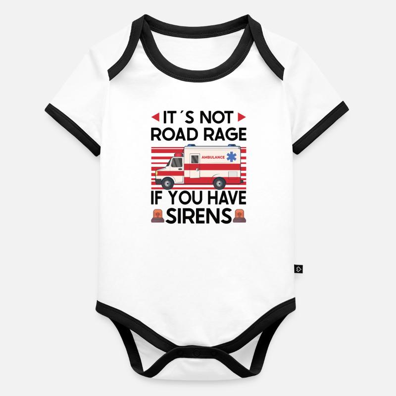 Paramedic First Responder Ambulance Driver Organic Baby Contrasting Bodysuit