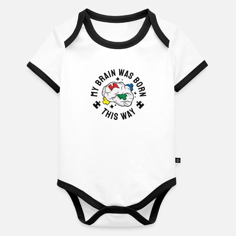 Autism Awareness Autism Disease Autistic Gift Organic Baby Contrasting Bodysuit
