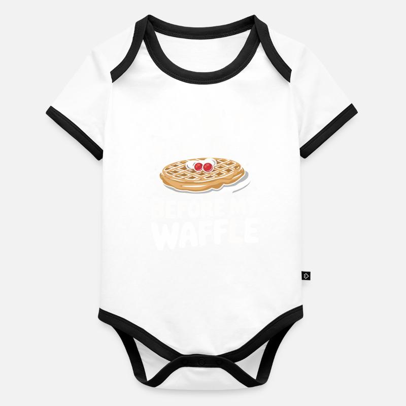 Waffles Breakfast Sweets Organic Baby Contrasting Bodysuit