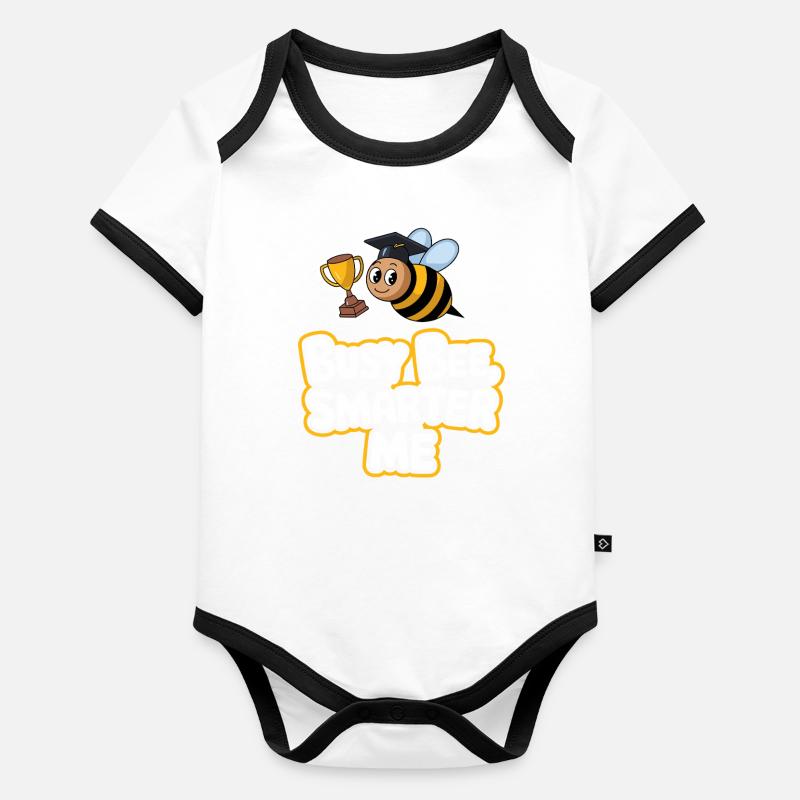 Spelling Bee Champion Word Contest Organic Baby Contrasting Bodysuit