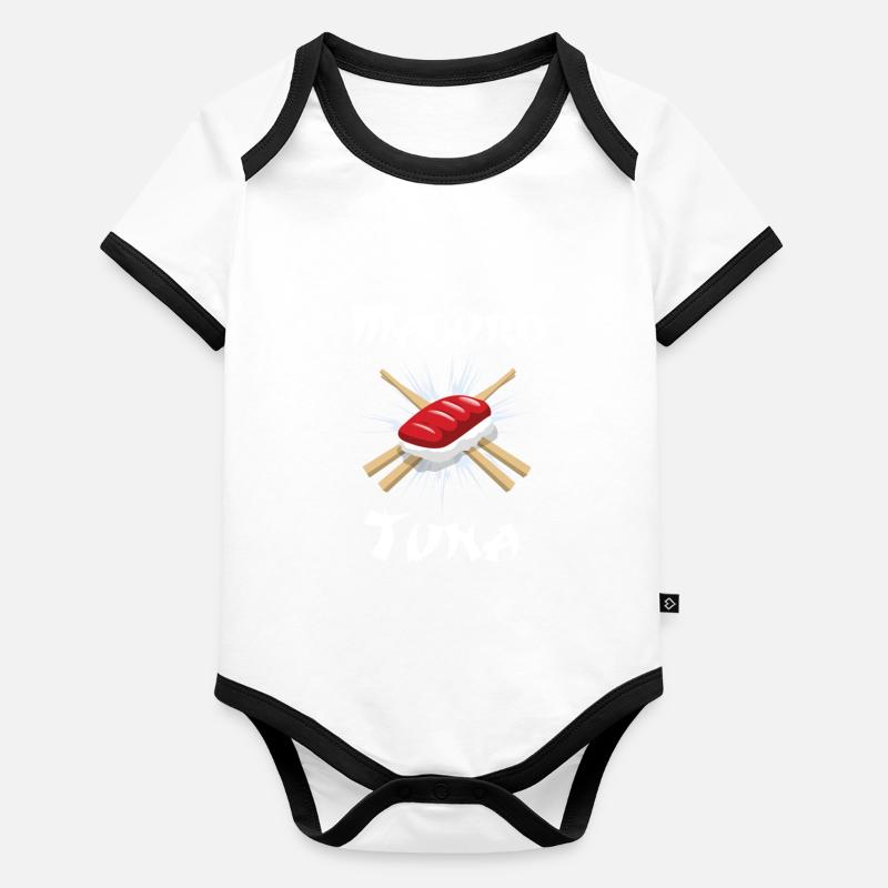 Maguro Thon Thon I Riz Japonais Algues Japon Body Bébé bio contrasté manches courtes