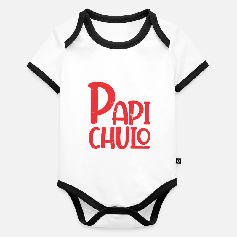 Call Me Papi Chulo Sugar Daddy Dad Papa Body Bébé bio contrasté manches courtes