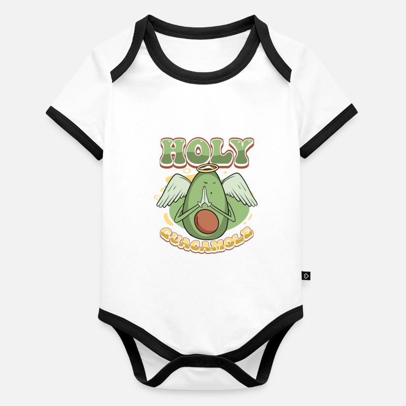 Guacamole sacré drôle d’avocat Body Bébé bio contrasté manches courtes