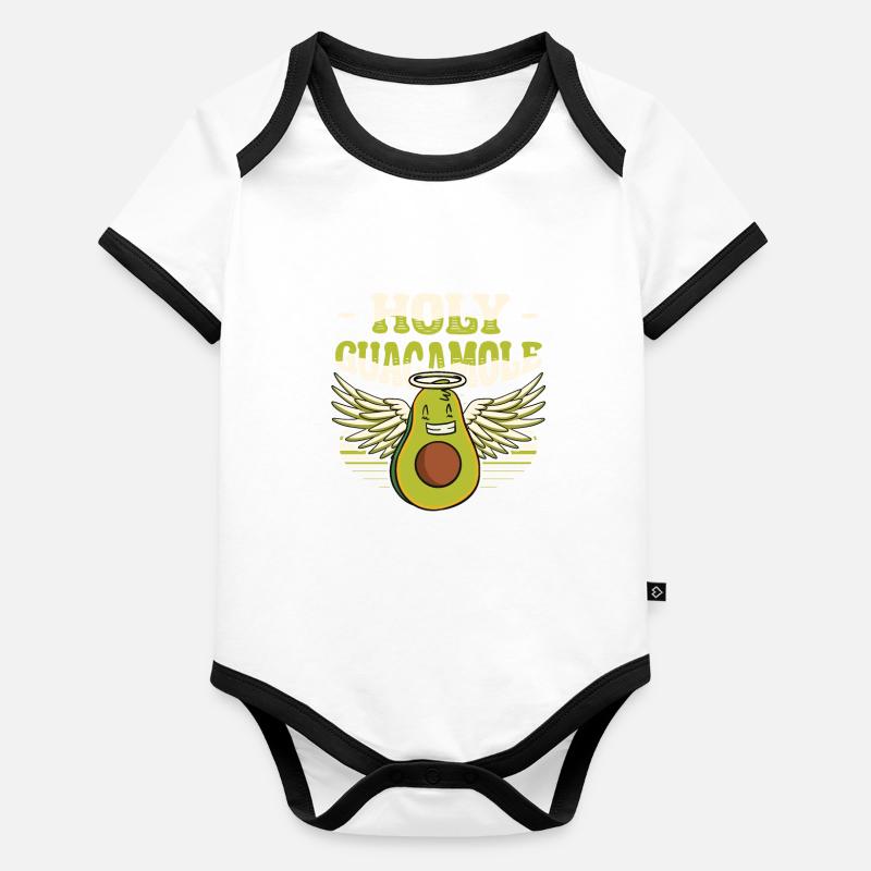Guacamole sacré drôle d’avocat Body Bébé bio contrasté manches courtes