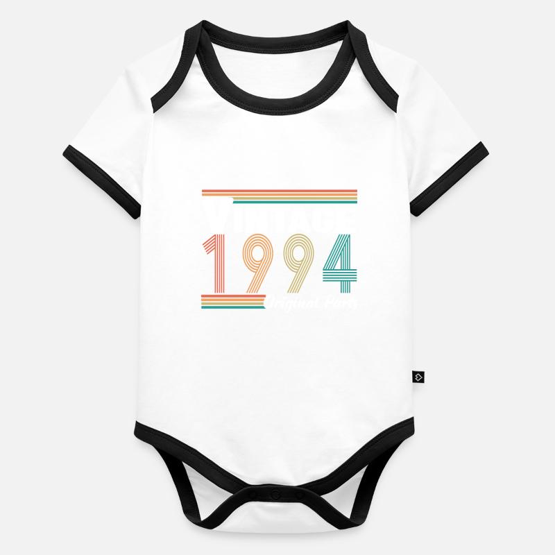 Vintage 1994 Originalteile Geburtstagsgeschenk Baby Bio-Kurzarm-Kontrastbody