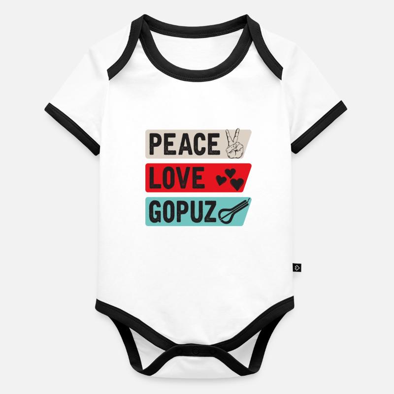 Peace Love Gopuz Stringed Instruments Organic Baby Contrasting Bodysuit