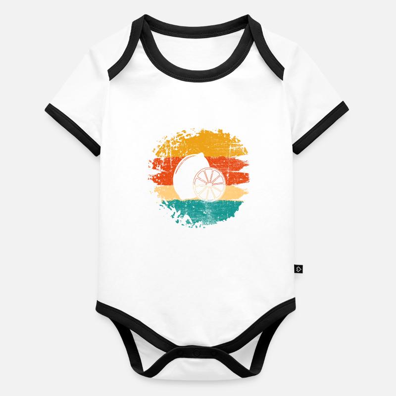 Lemon Fruit Lover Retro Lemonade Gift idea Organic Baby Contrasting Bodysuit