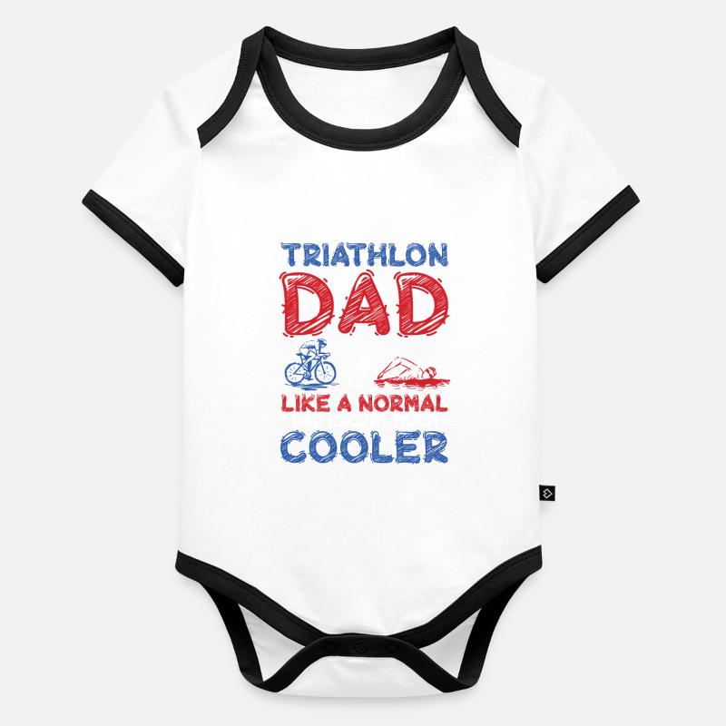 Triathlon-Dad, wie ein normaler Dad, nur cooler. Baby Bio-Kurzarm-Kontrastbody