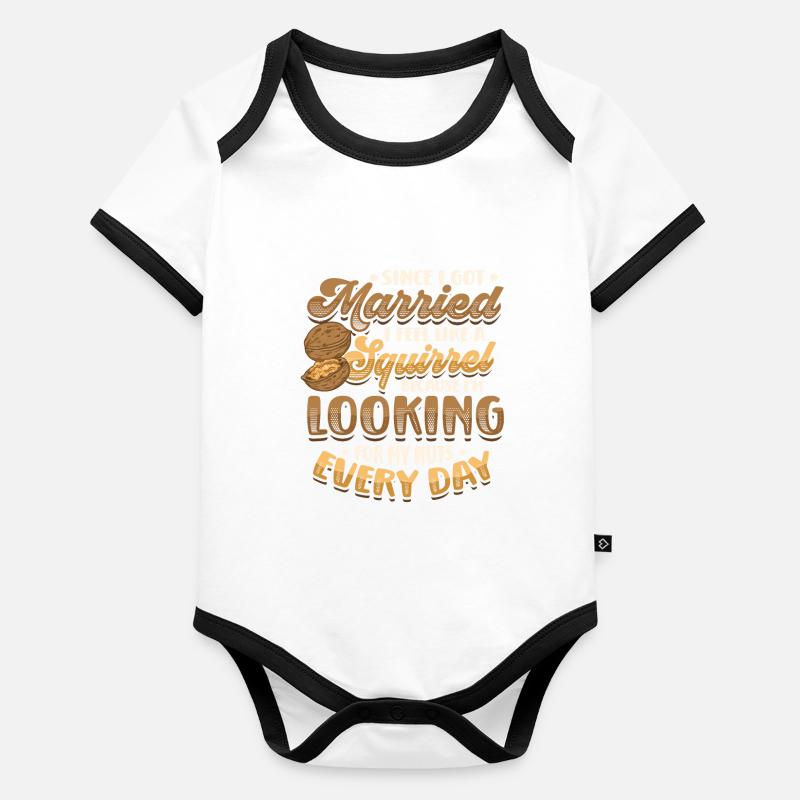 Armer Ehemann Baby Bio-Kurzarm-Kontrastbody
