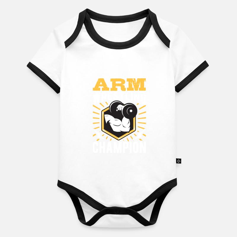 Arm Wrestling Champion Baby Bio-Kurzarm-Kontrastbody