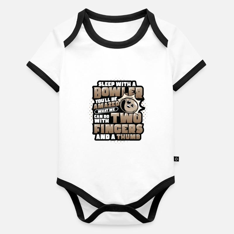 Dormir avec un quilleur - Bowling amusant Body Bébé bio contrasté manches courtes