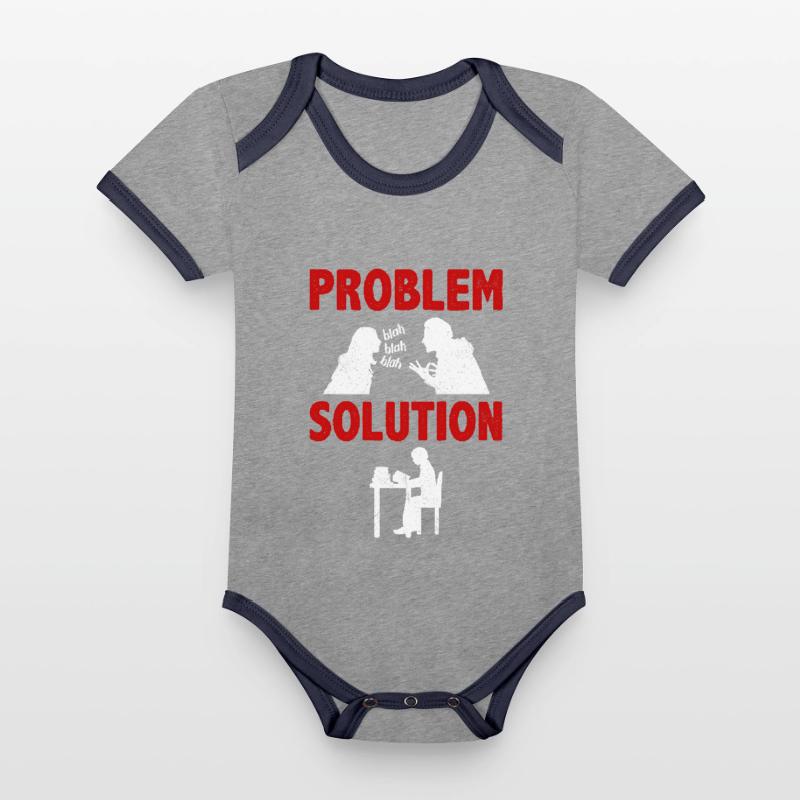 Learning Education University Problem Solution Baby Bio-Kurzarm-Kontrastbody