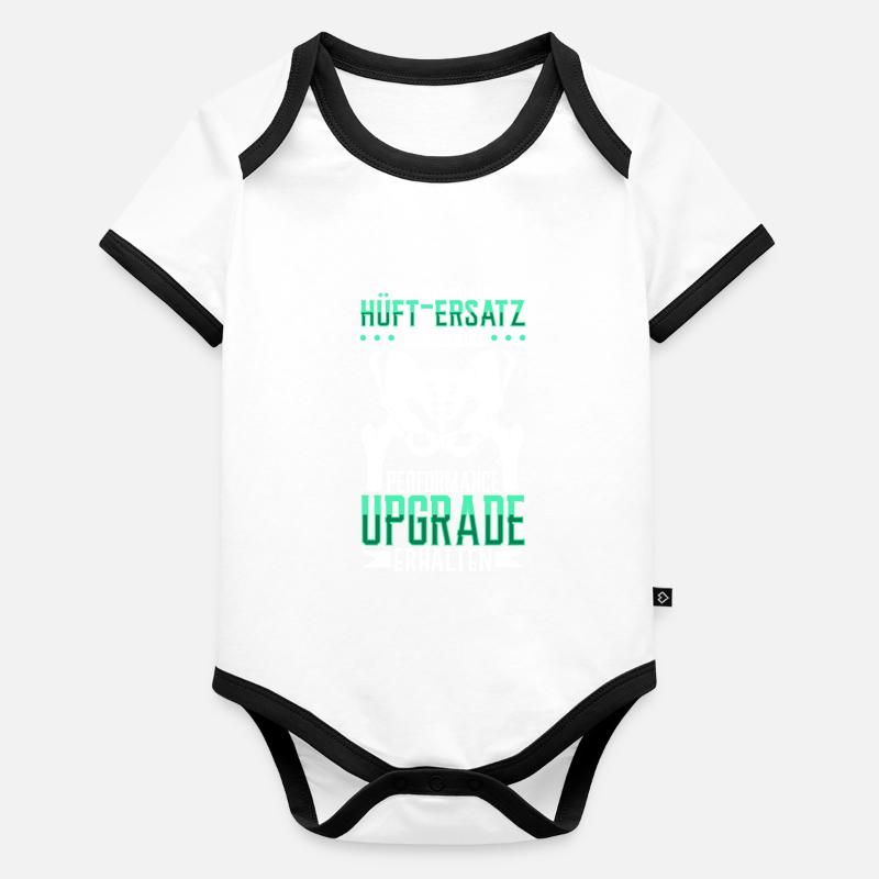 Performance Upgrade erhalten - Neue Hüfte Baby Bio-Kurzarm-Kontrastbody