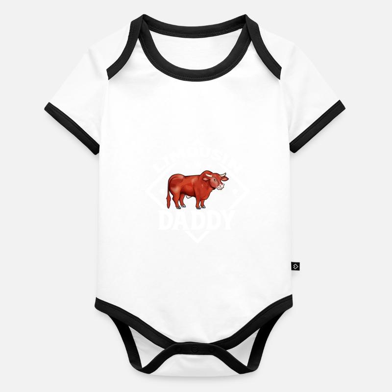 Limousin Daddy - Bœuf du Limousin Body Bébé bio contrasté manches courtes
