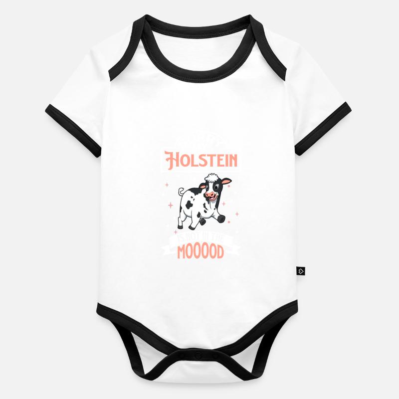 Pas d’humeur - Holstein Body Bébé bio contrasté manches courtes