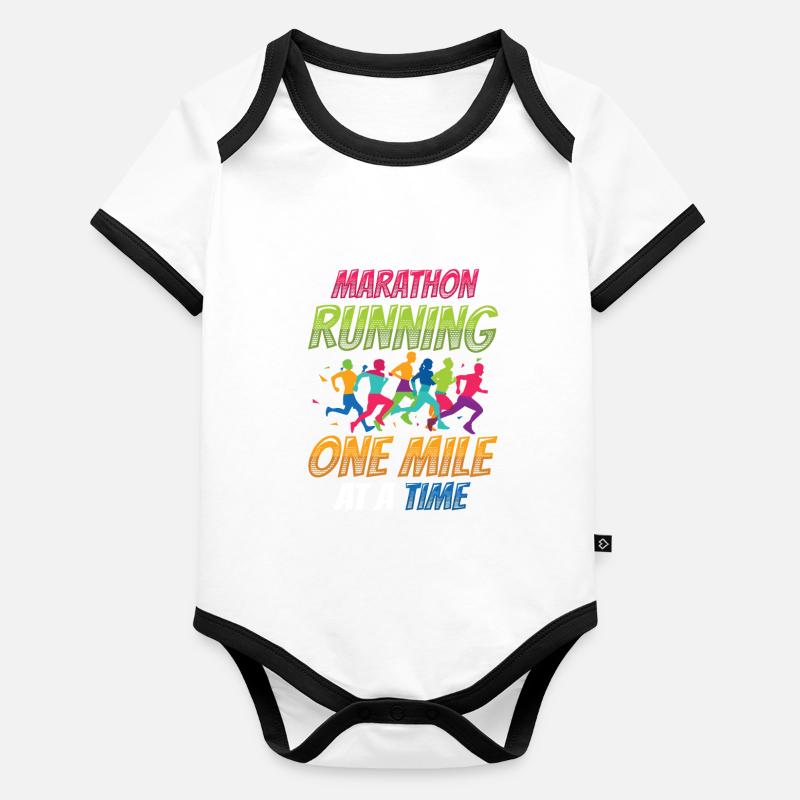 Marathon, One Mile At A Time Marathon Organic Baby Contrasting Bodysuit