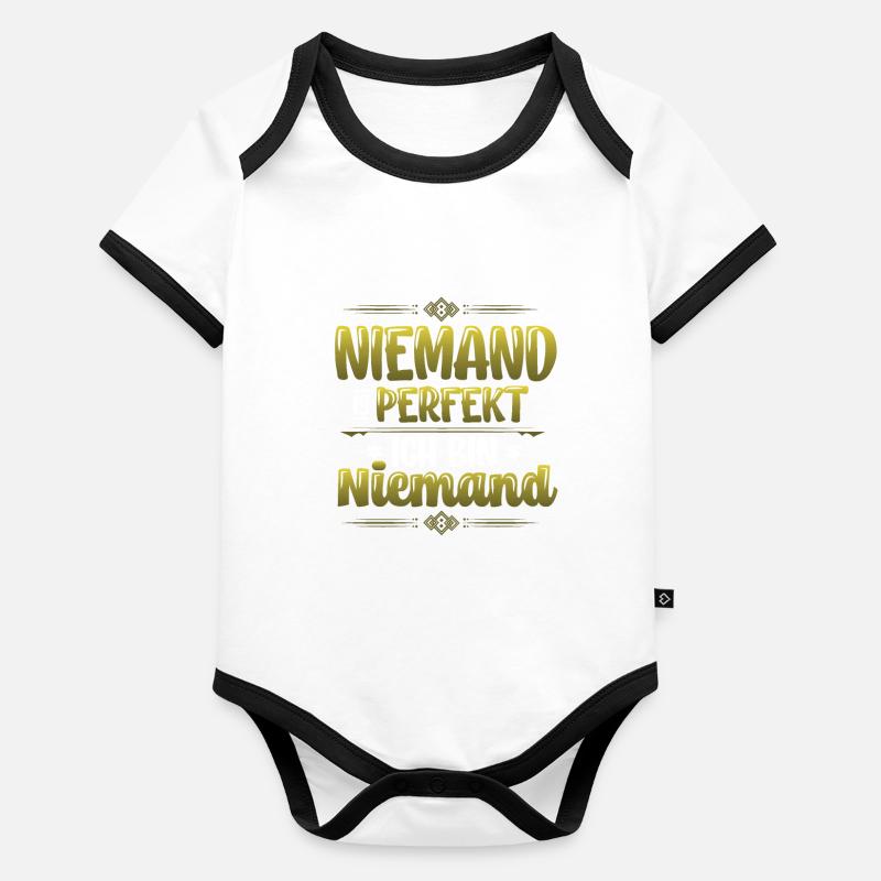 Niemand Ist Perfekt, Ich Bin Niemand, Eingebildet Baby Bio-Kurzarm-Kontrastbody