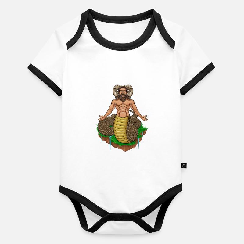 Dieu slave Veles Body Bébé bio contrasté manches courtes