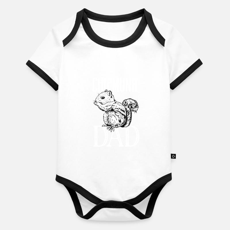 Chipmunk owner - chipmunk dad Organic Baby Contrasting Bodysuit