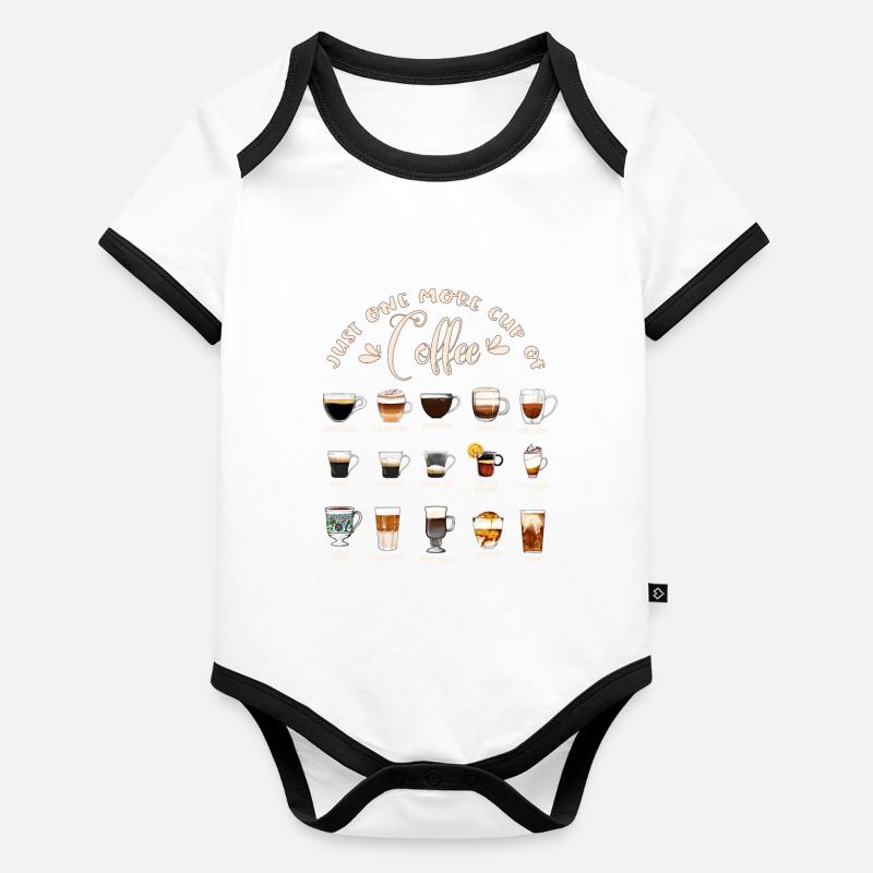 Kaffeearten der Welt - Kaffee Baby Bio-Kurzarm-Kontrastbody