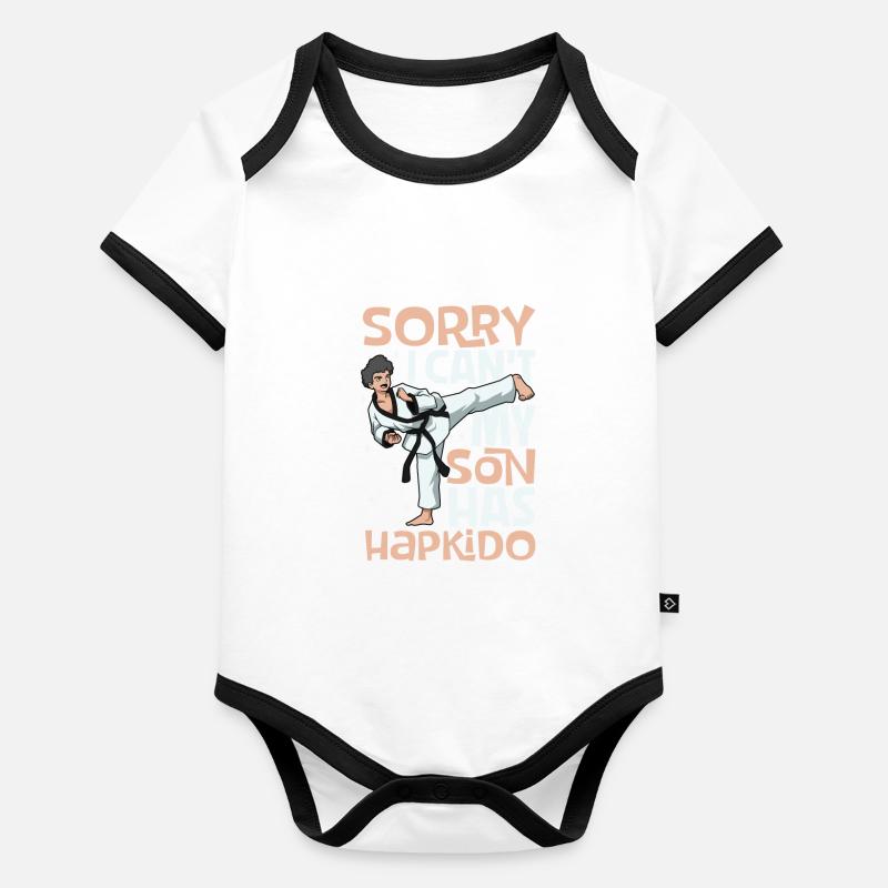 My son does Hapkido Organic Baby Contrasting Bodysuit