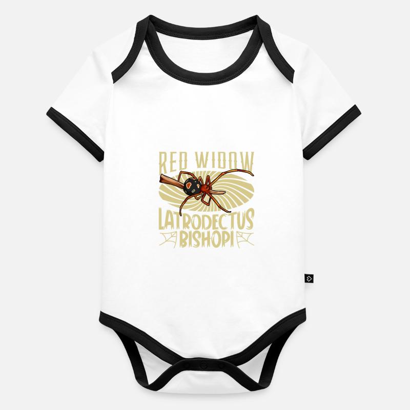 Rote Witwe Baby Bio-Kurzarm-Kontrastbody