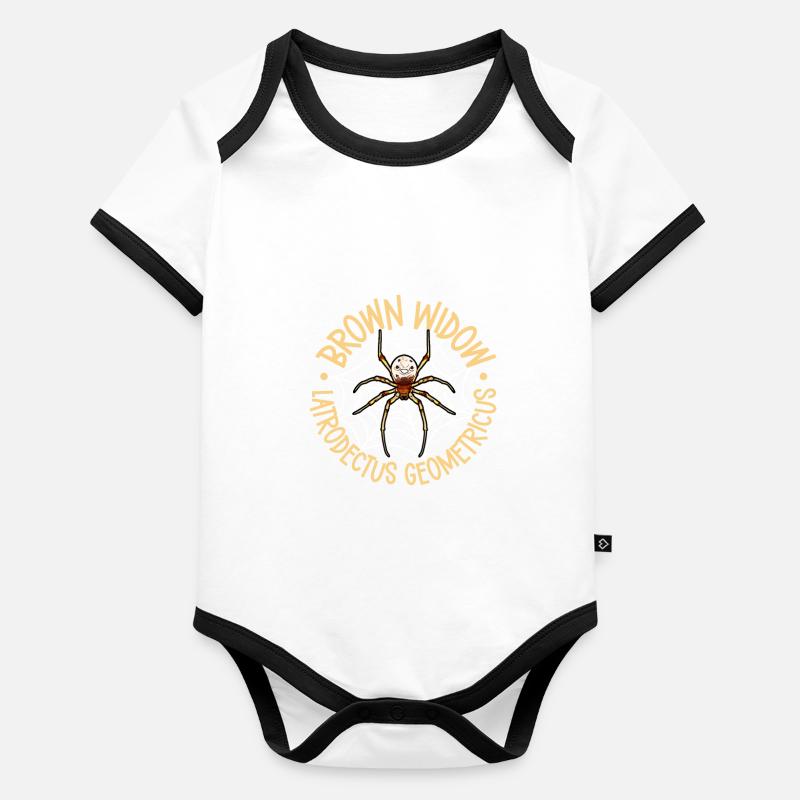 Grey widow Organic Baby Contrasting Bodysuit
