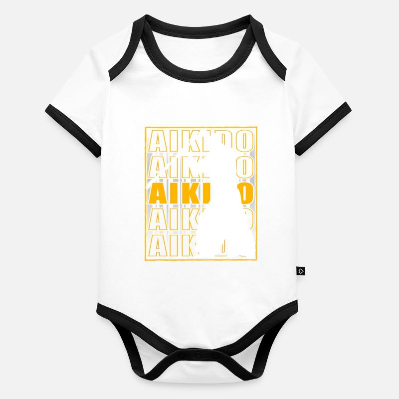 Aïkido Body Bébé bio contrasté manches courtes