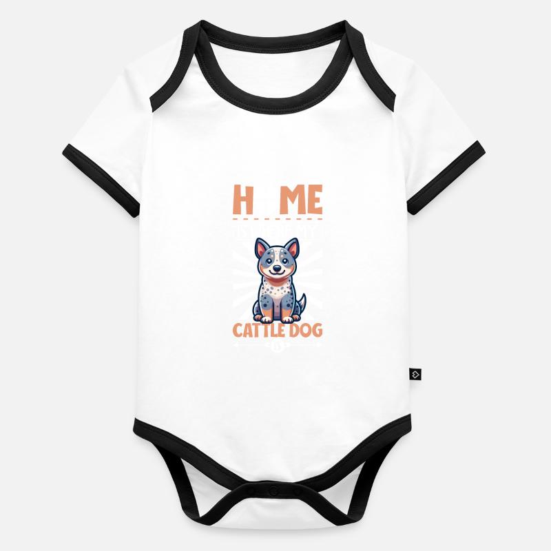 Accueil - Australian Cattle Dog Body Bébé bio contrasté manches courtes