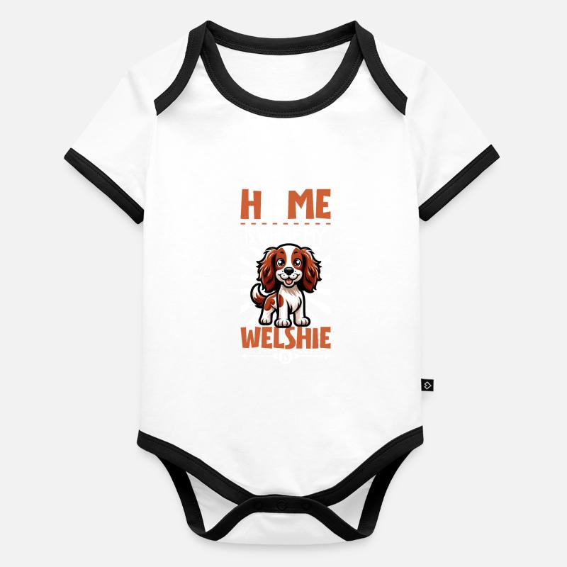 Accueil - Welsh Springer Spaniel Body Bébé bio contrasté manches courtes