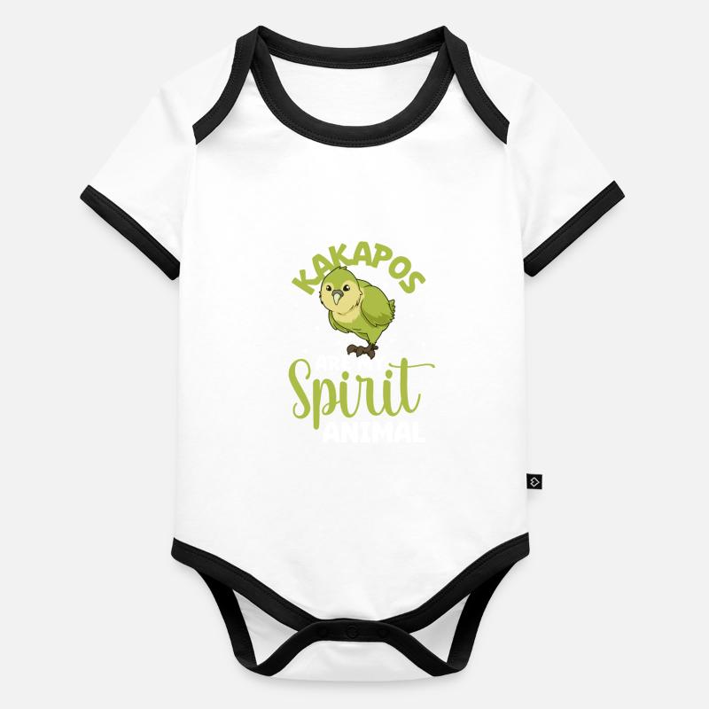 Lieblingstier - Kakapo Baby Bio-Kurzarm-Kontrastbody