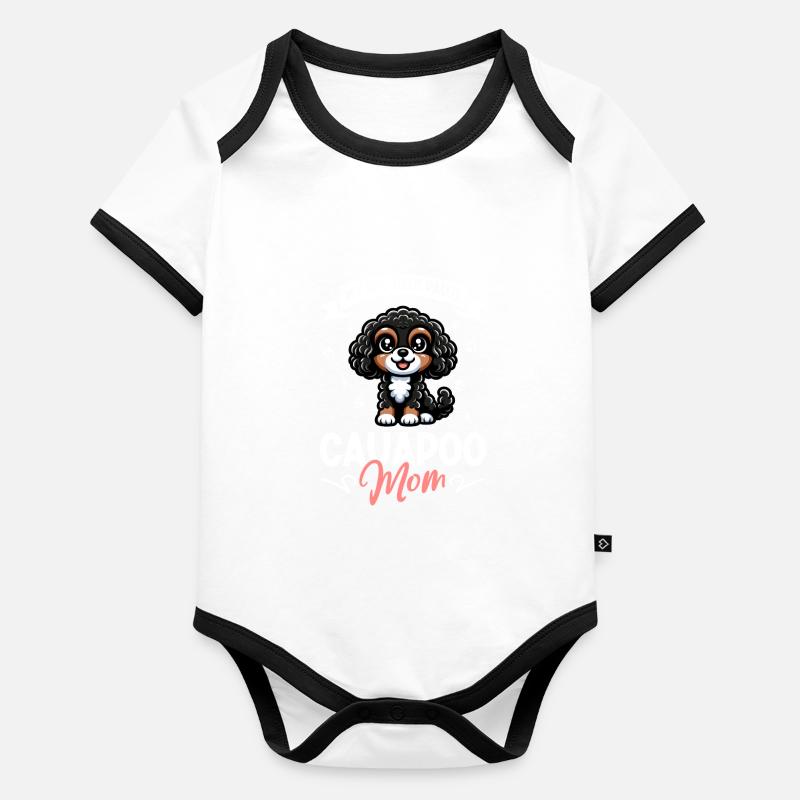 Maman Cavapoo Body Bébé bio contrasté manches courtes