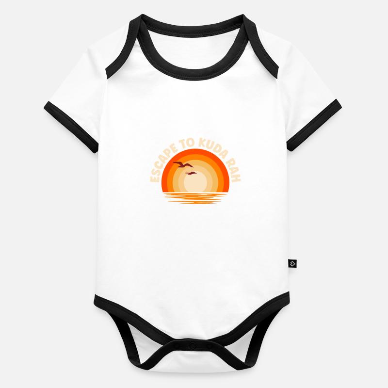 Je fuis à Kuda Rah Body Bébé bio contrasté manches courtes