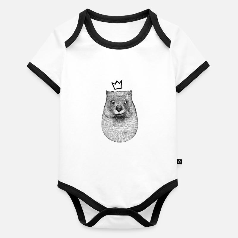 King Wombat Organic Baby Contrasting Bodysuit