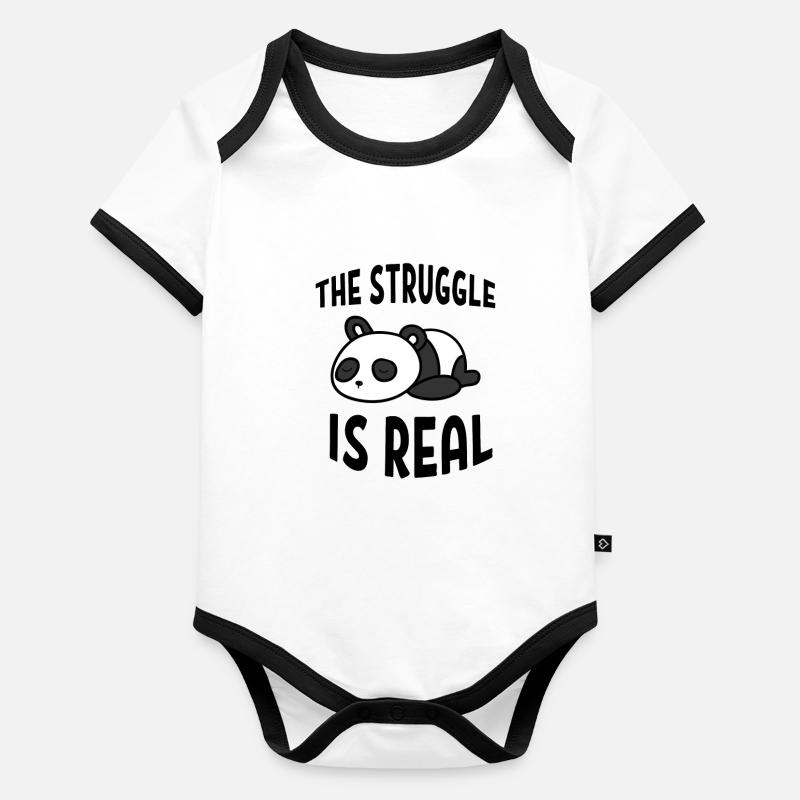 Lazy Panda Organic Baby Contrasting Bodysuit