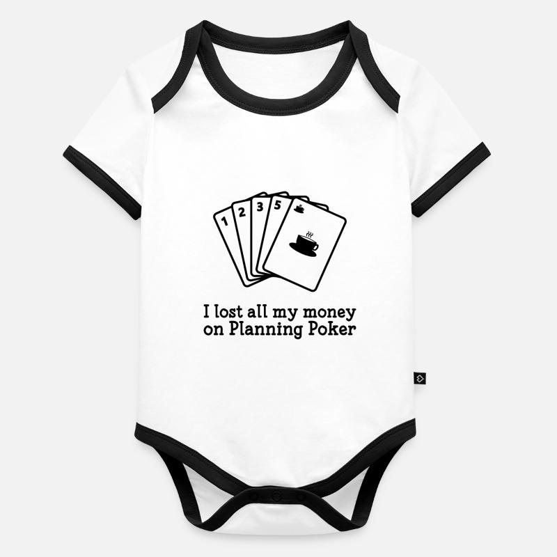 Scrum Planning Poker Body Bébé bio contrasté manches courtes