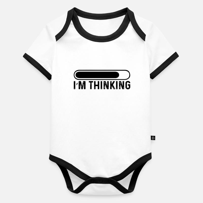 Coding Nerd Gamer Ich Denke Programmierer Zocker Baby Bio-Kurzarm-Kontrastbody